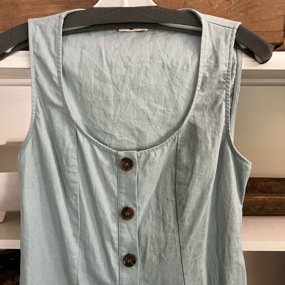 Show me your mumu blue linen dress